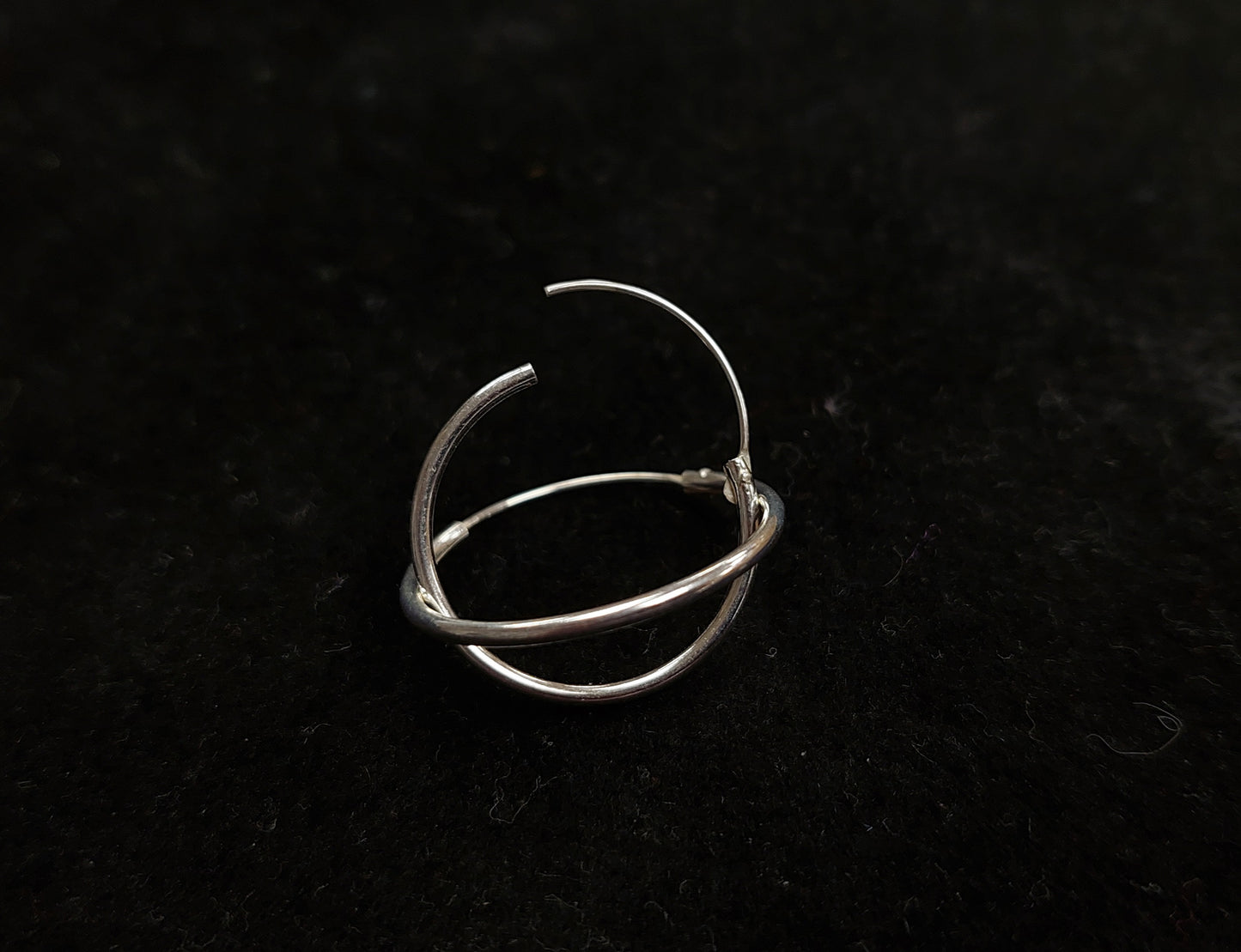 Silver Hinged Hoops