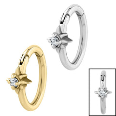 Jewelled Star Hinged Ring.