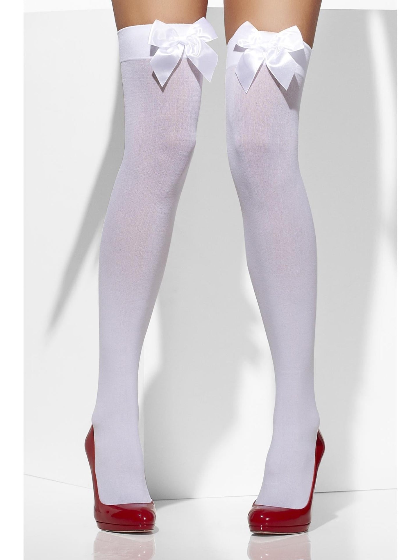White Hold Ups with White Bows