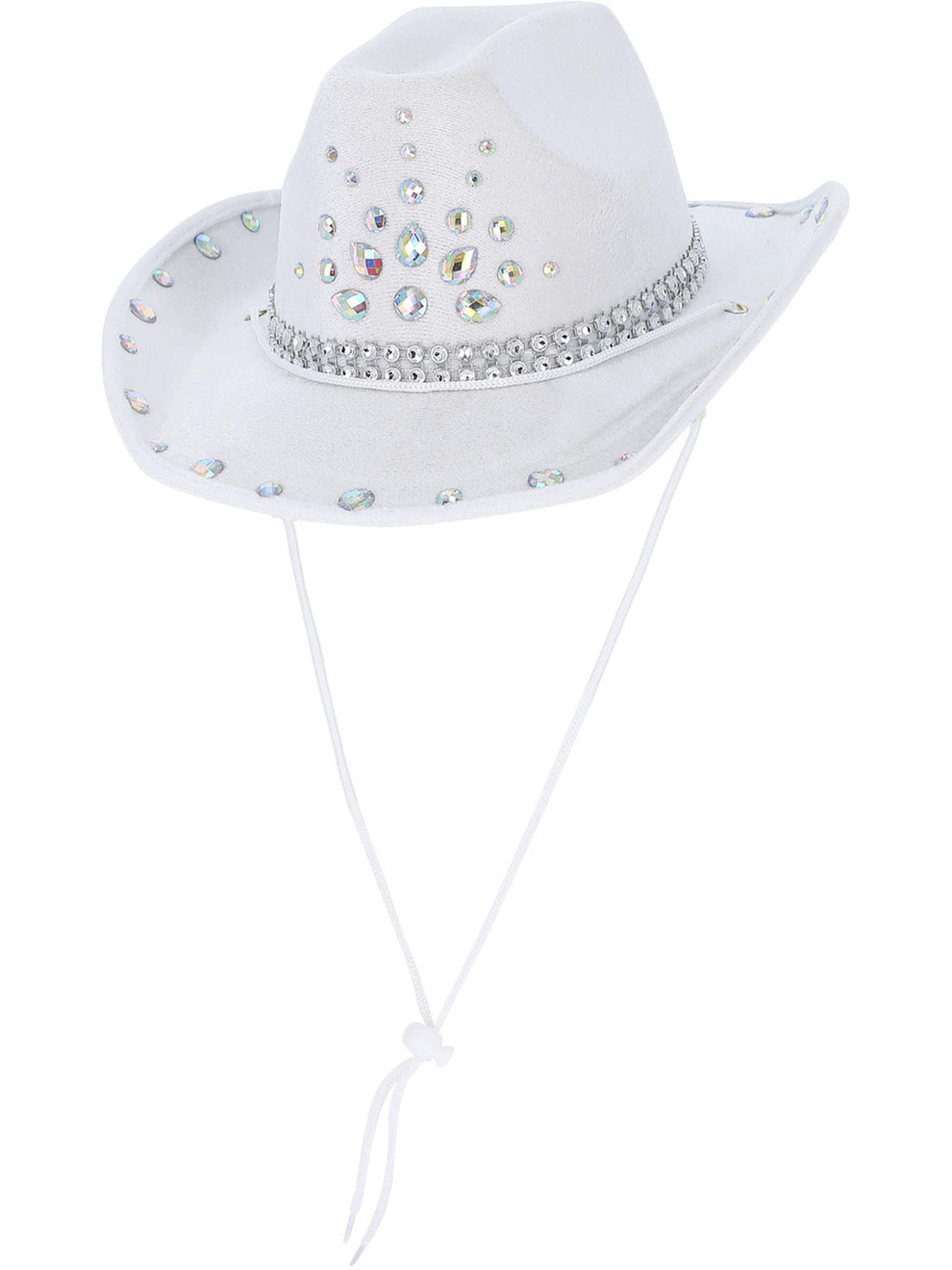 White Rhinestone Cowgirl Hat
