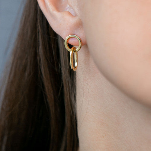 Ariane Drop Earrings Small - Gold Plated