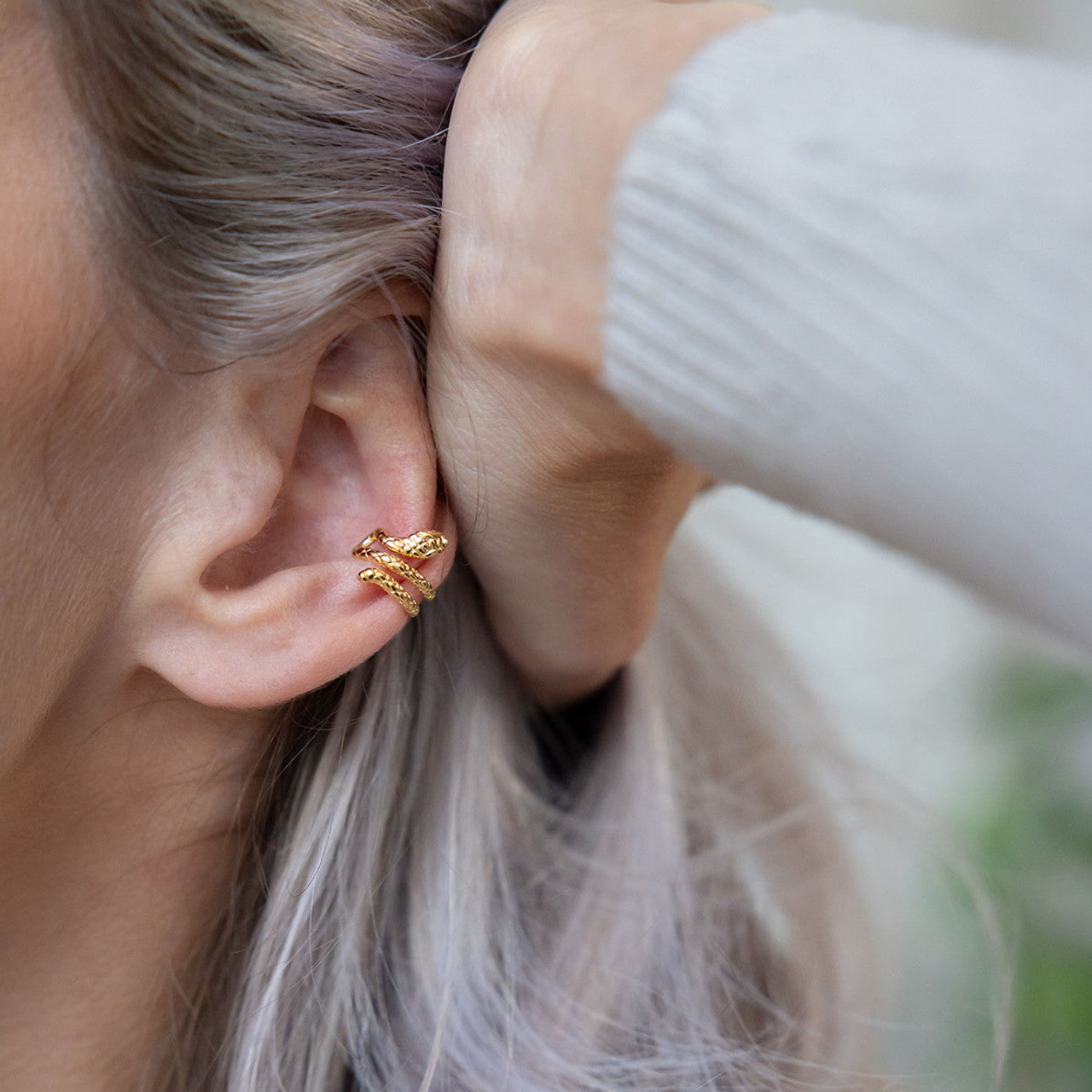 Amaris Snake Ear Cuff - Gold Plated