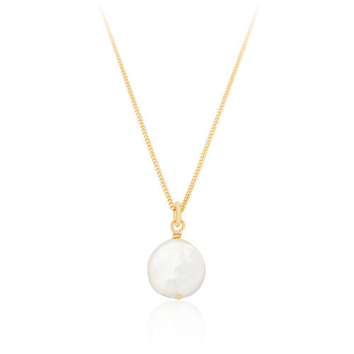Joanne Pearl Pendant & Chain - Gold Plated