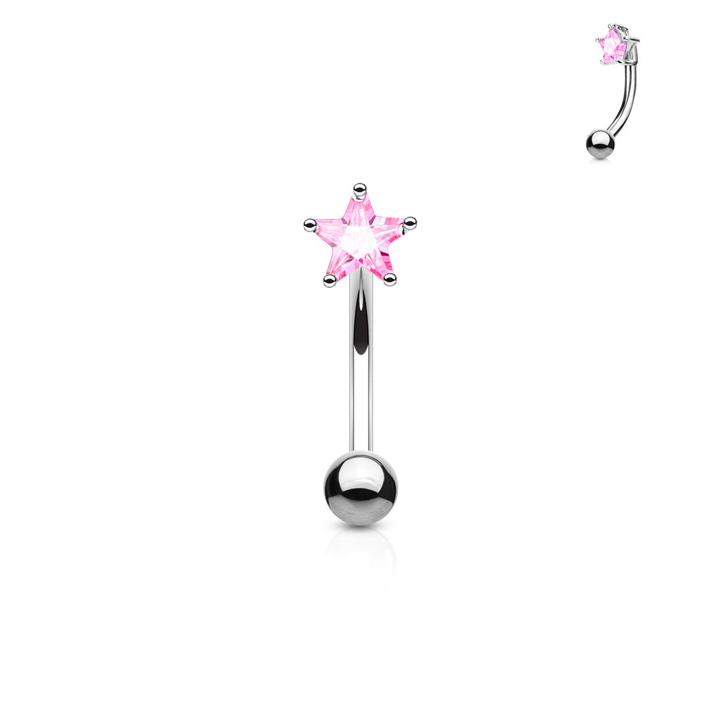 Single Star Curved Barbell.