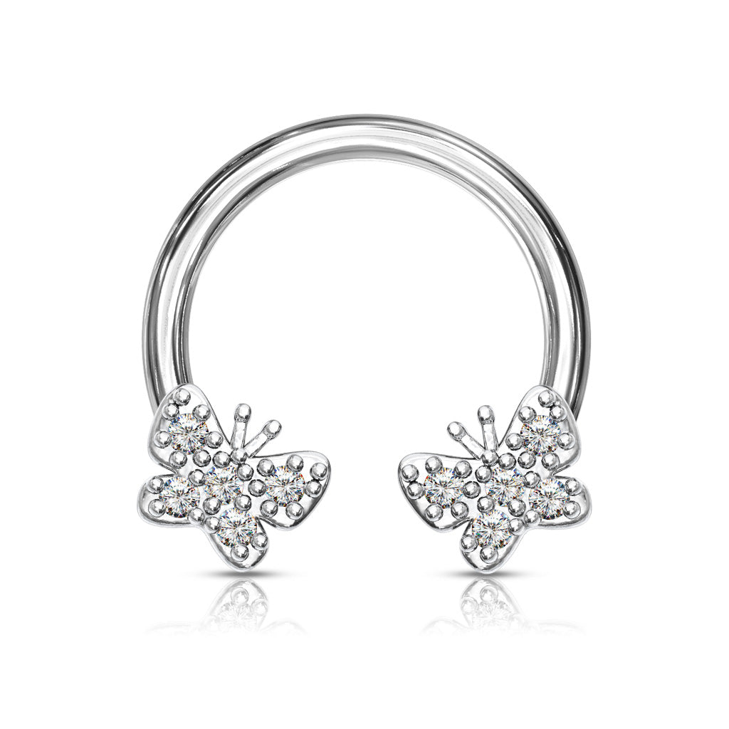 CZ Butterfly Horseshoe.