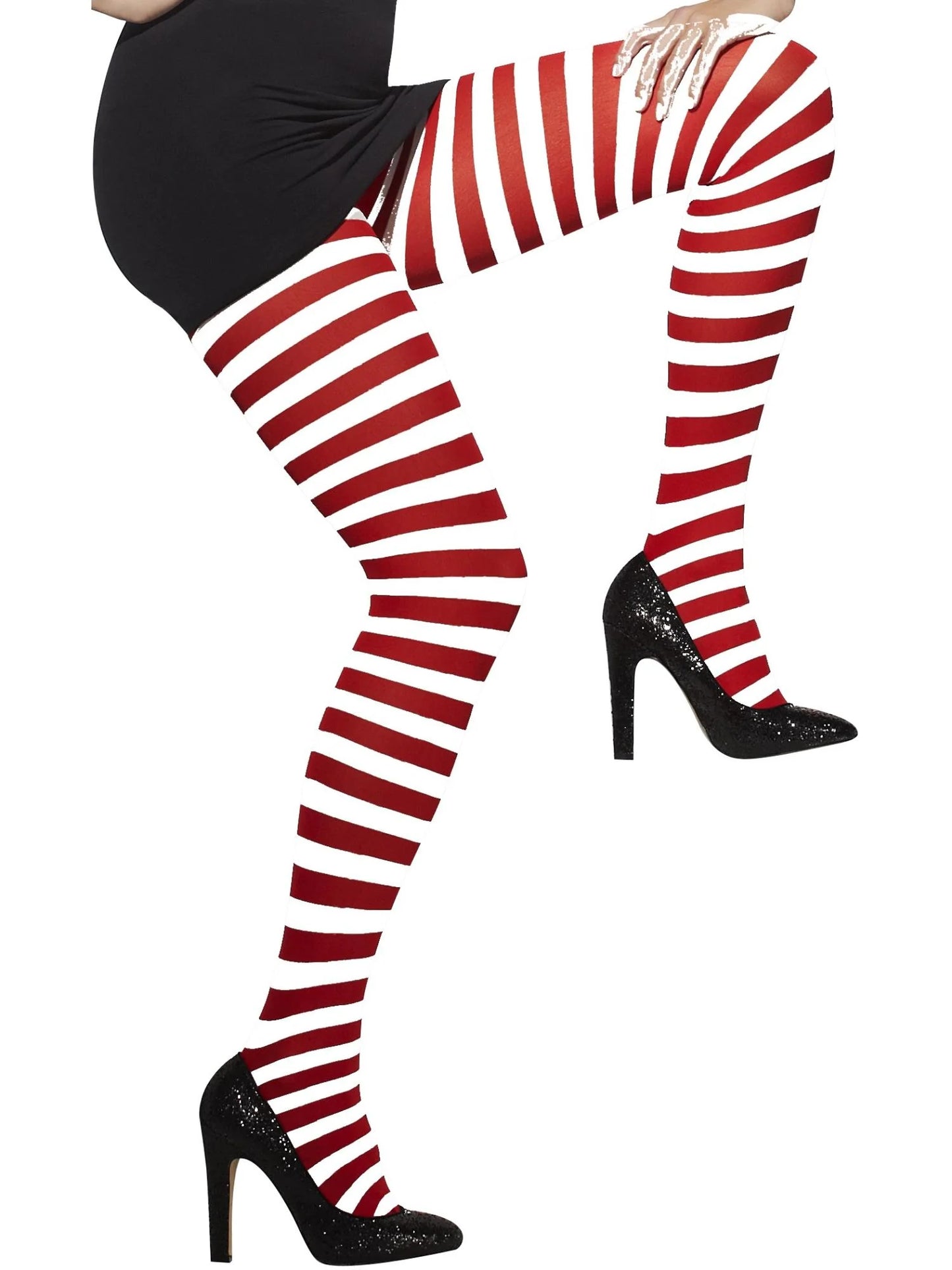 Red and White Striped Tights
