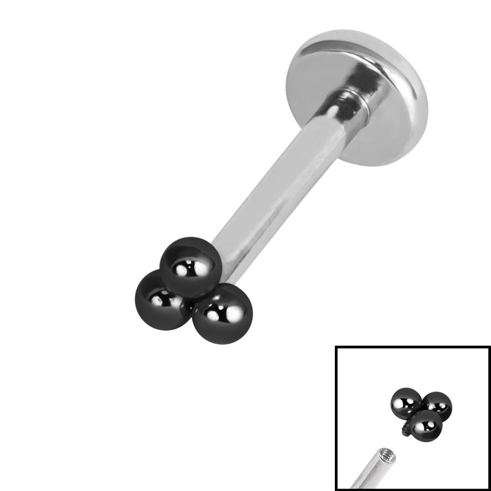 Titanium Trinity Balls Labret.