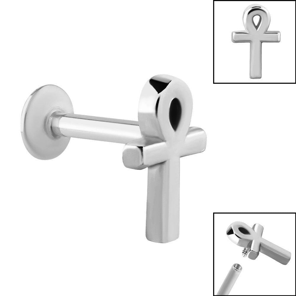 Titanium Ankh Labret.