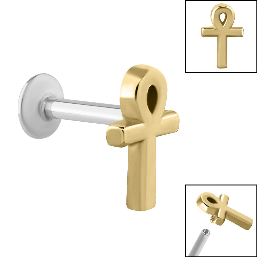 Titanium Ankh Labret.