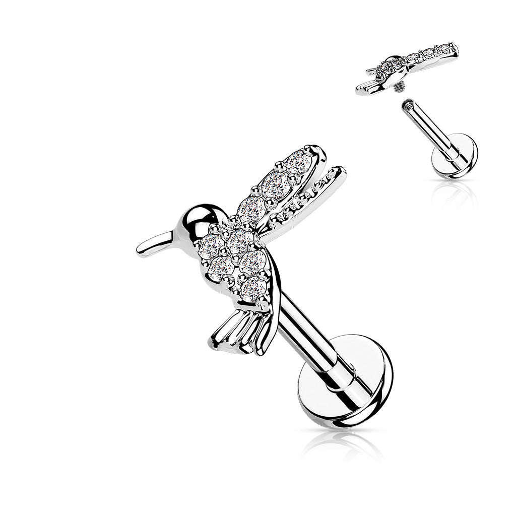 CZ Paved Hummingbird Labret.