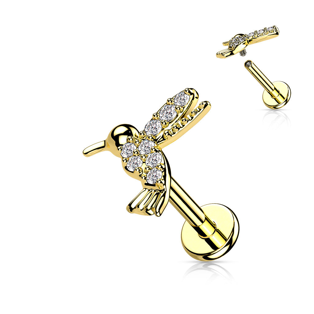 CZ Paved Hummingbird Labret.