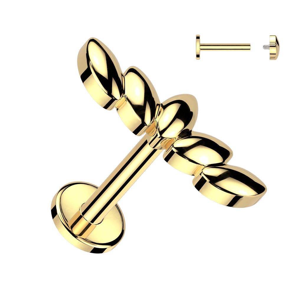 3D Marquise Leaf Labret.