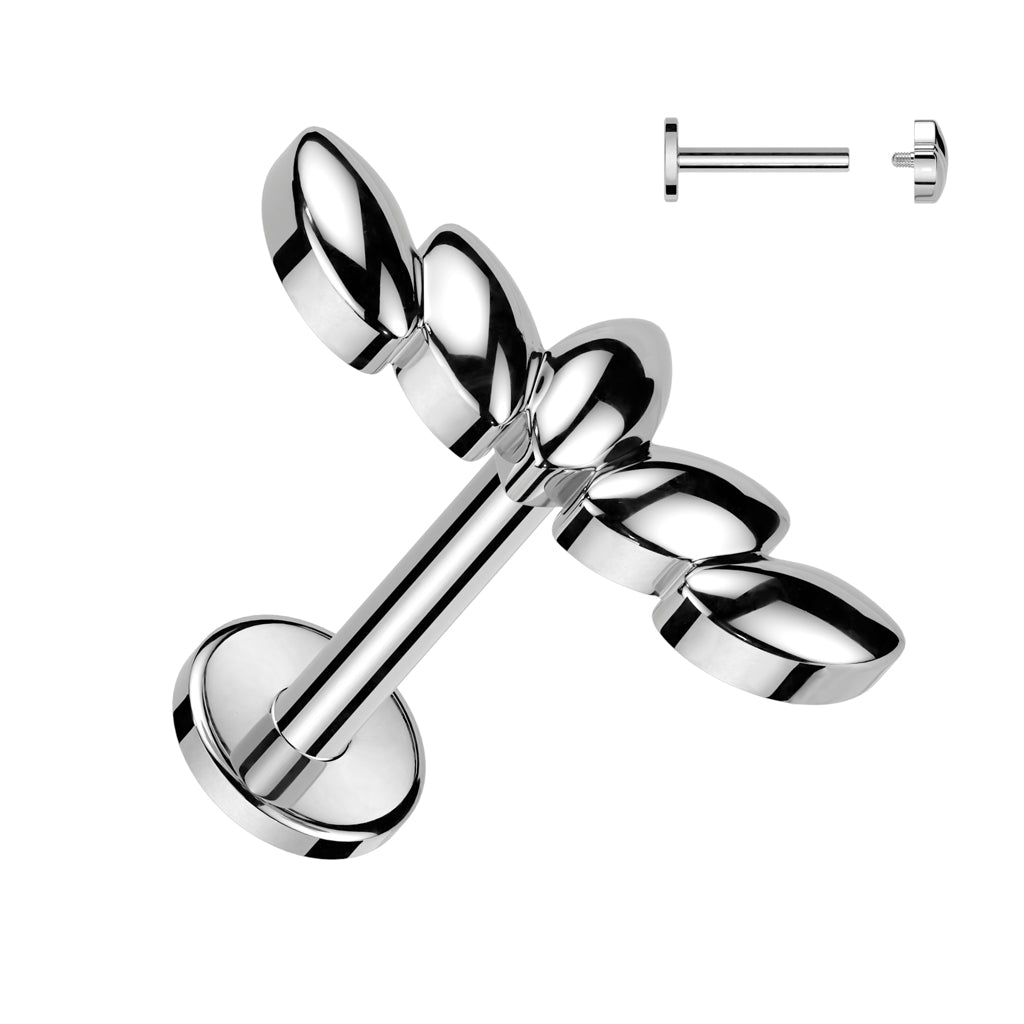3D Marquise Leaf Labret.