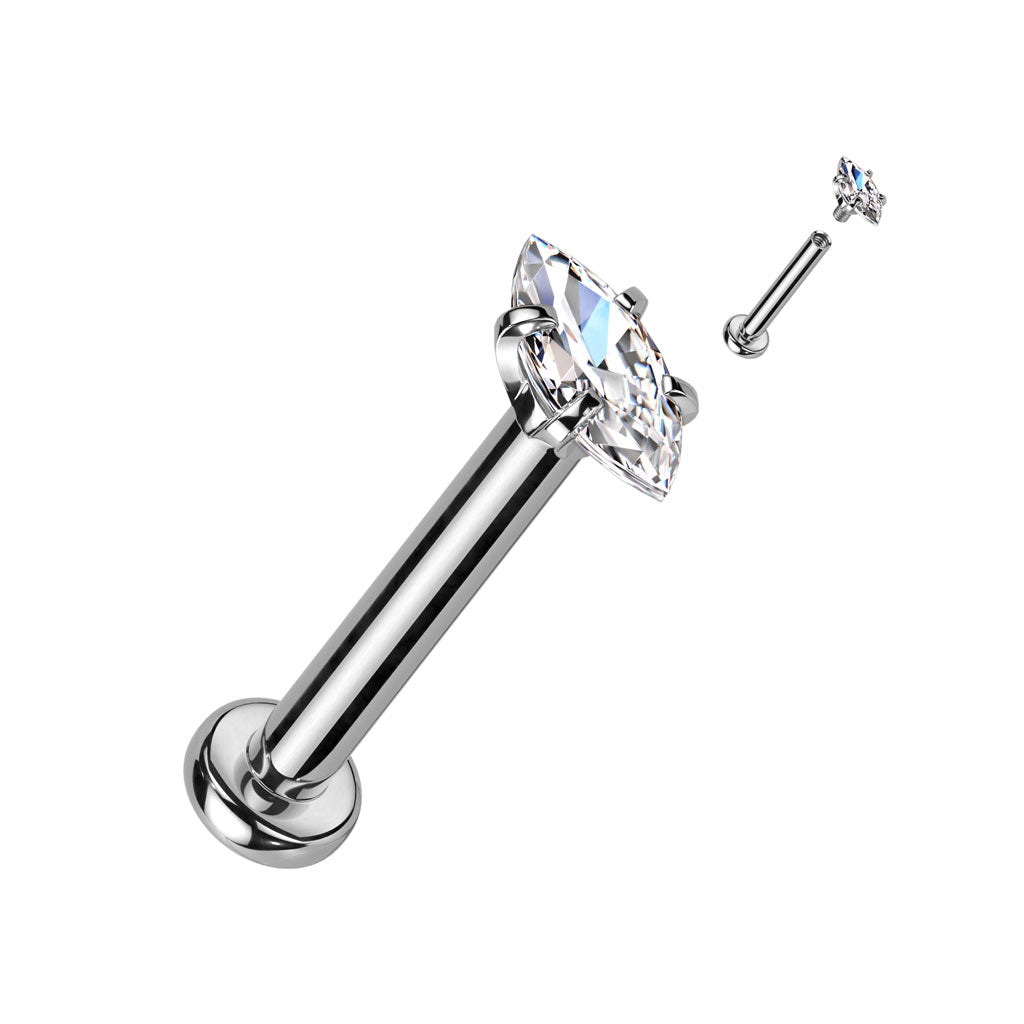 Single Marquise CZ Labret.