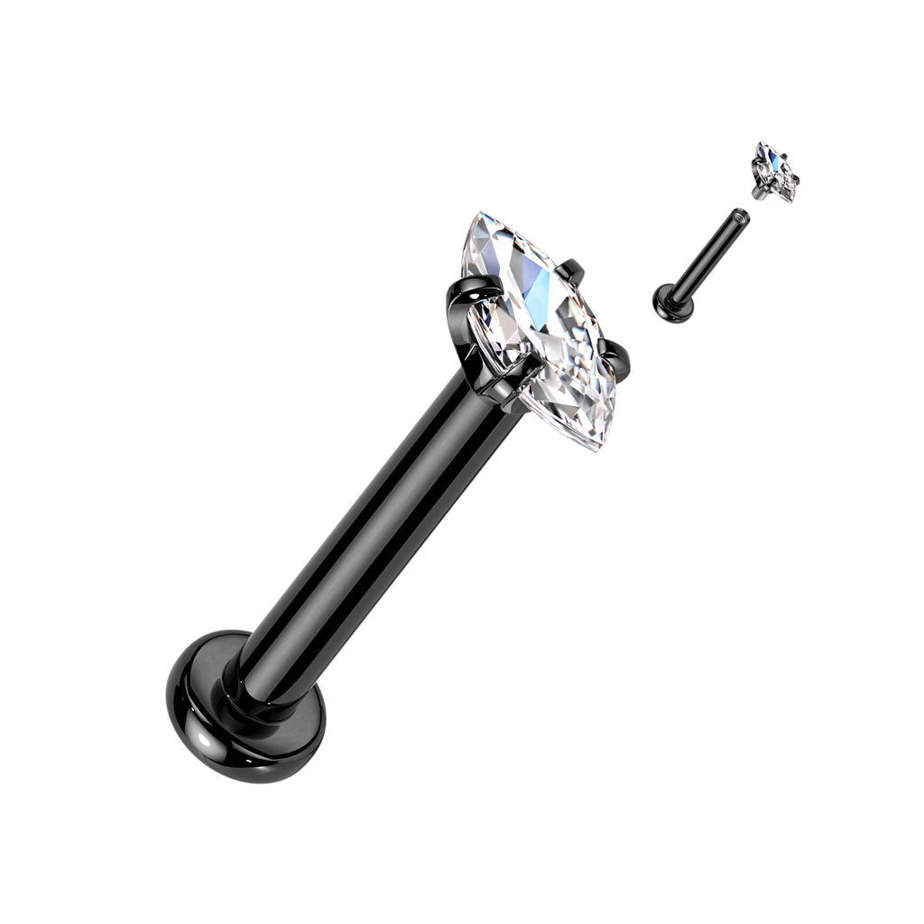 Single Marquise CZ Labret.