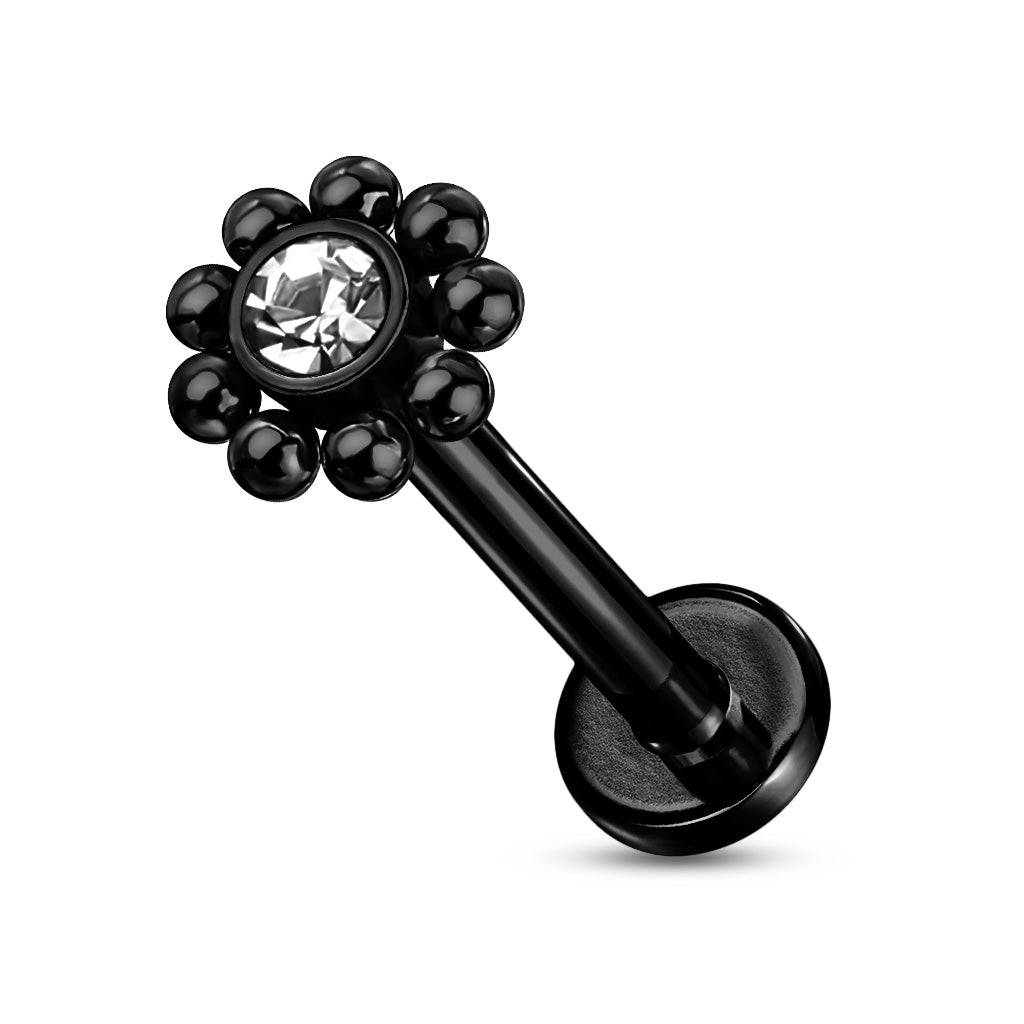 Round Crystal Gem Labret.