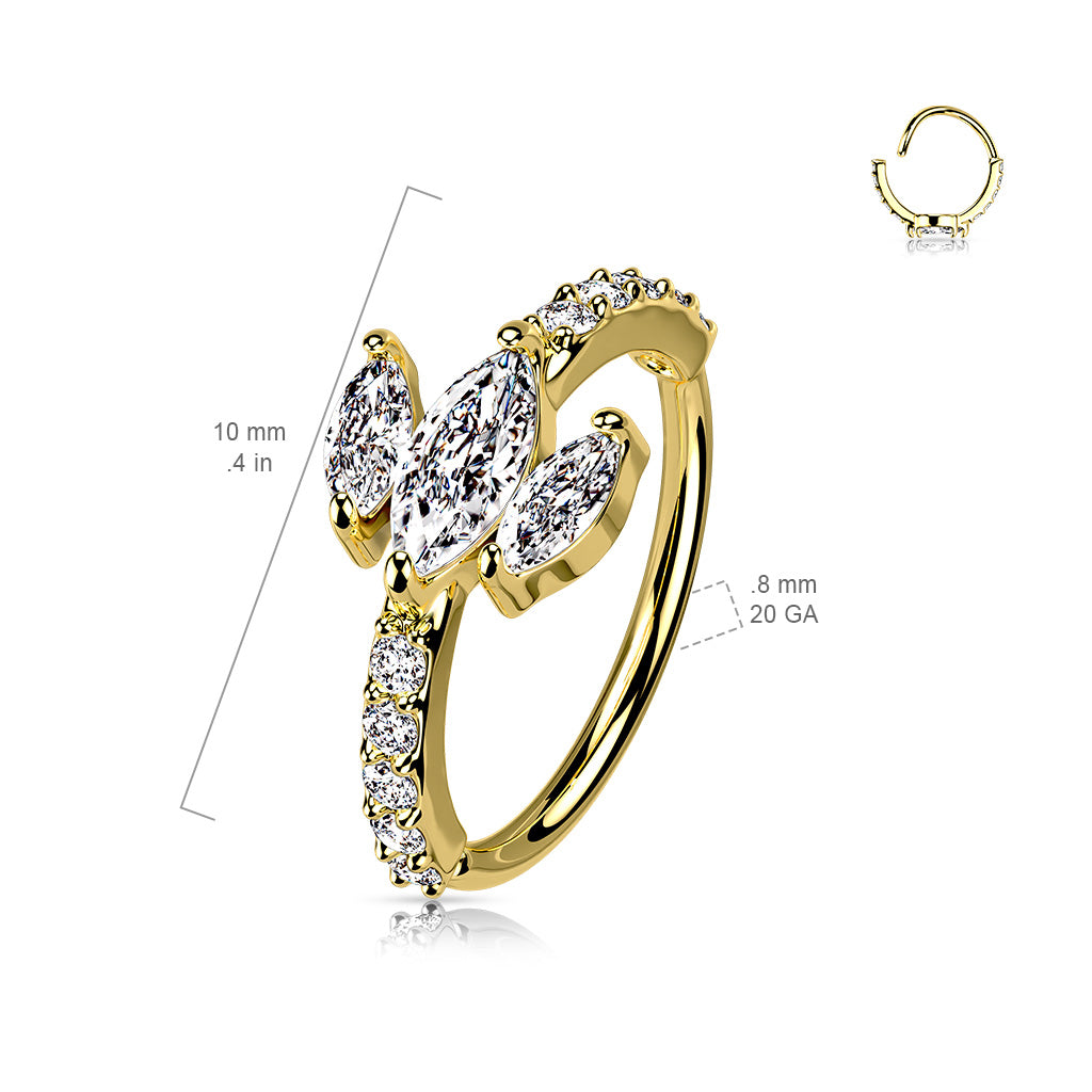CZ Crown Nose Ring.