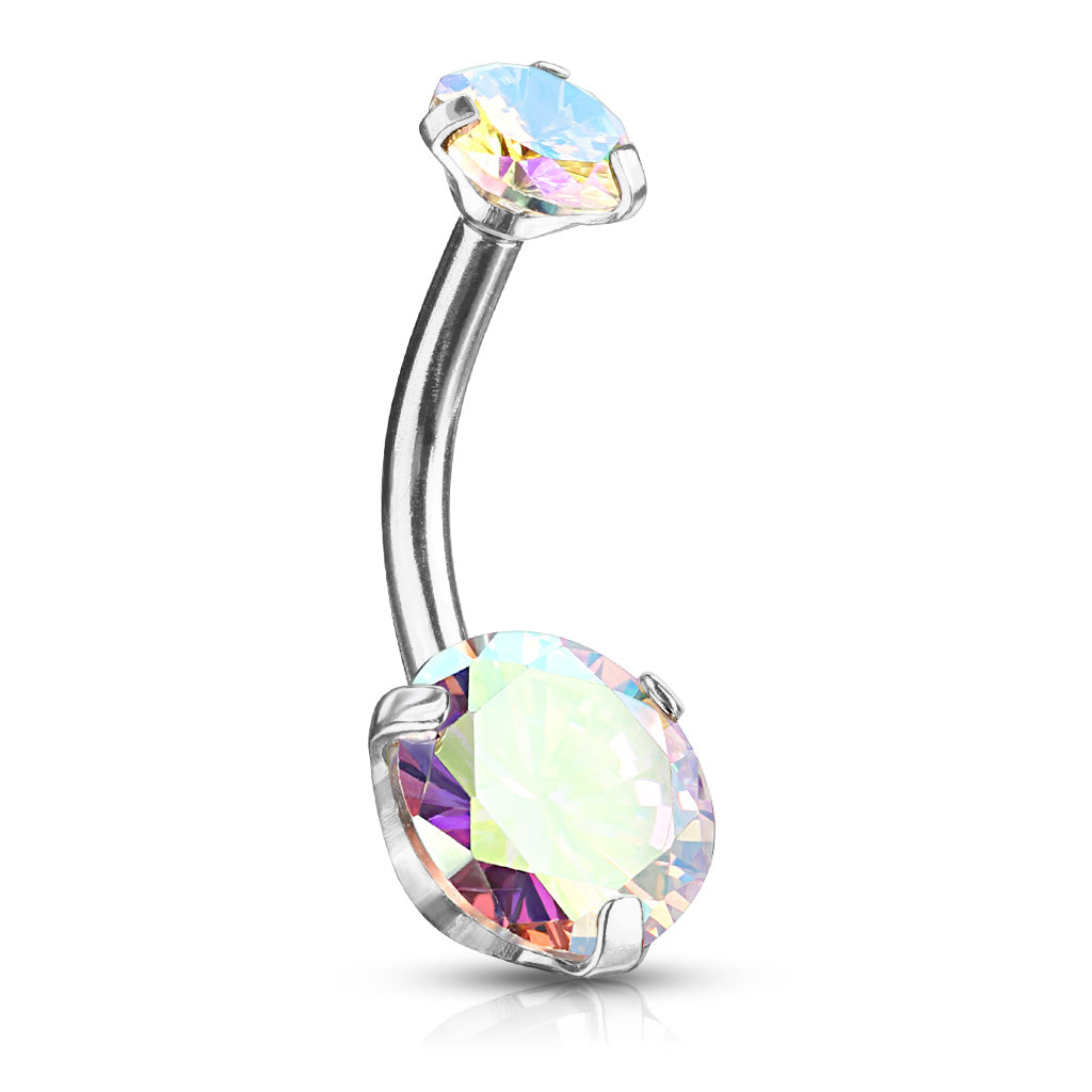 Double AB Zircon Belly Bar.
