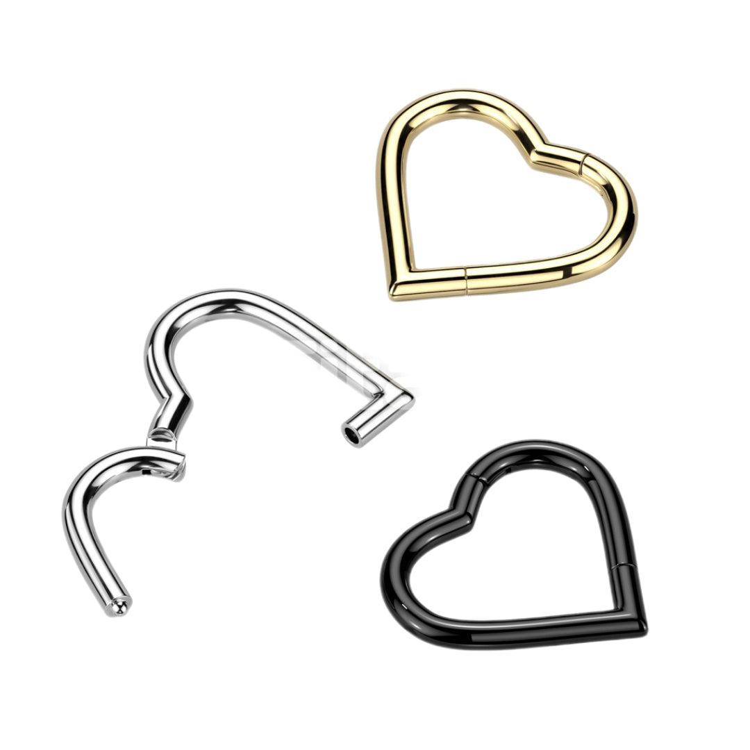 Heart Shaped Hinged Segment Ring.
