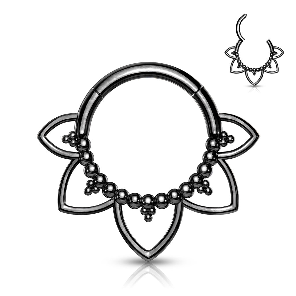 Lotus Flower Hinged Segment Ring.