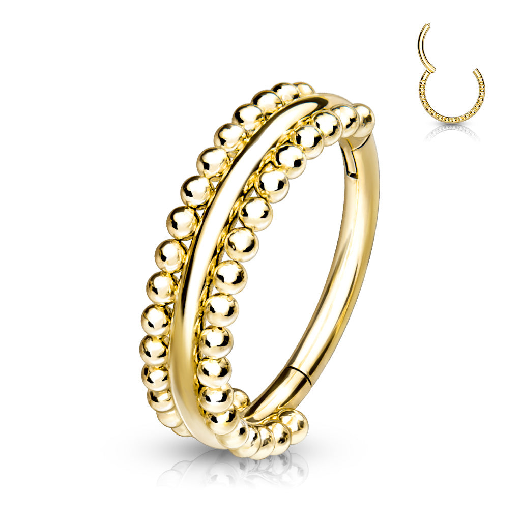 Beaded Hinged Segment Ring.