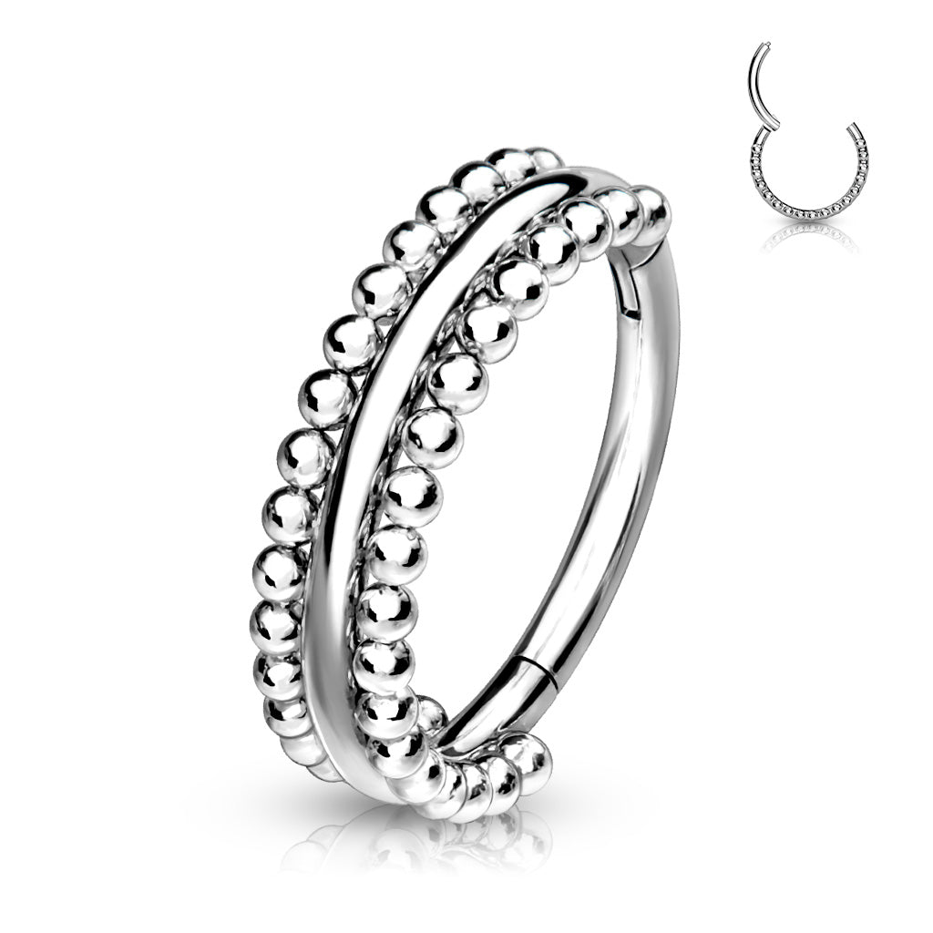 Beaded Hinged Segment Ring.