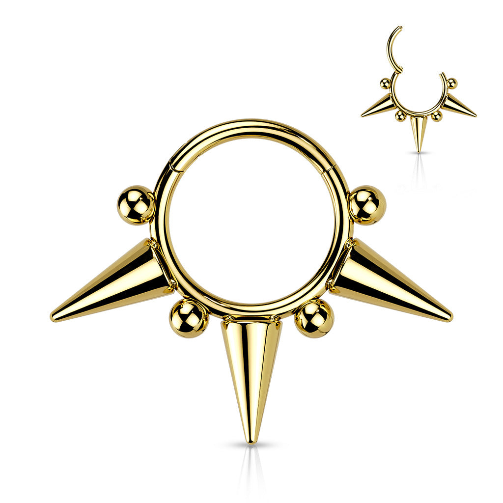 Spike And Ball Hinged Segment Ring.