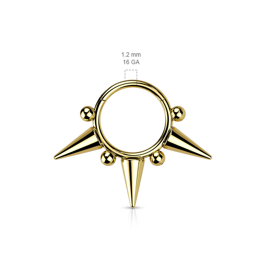 Spike And Ball Hinged Segment Ring.