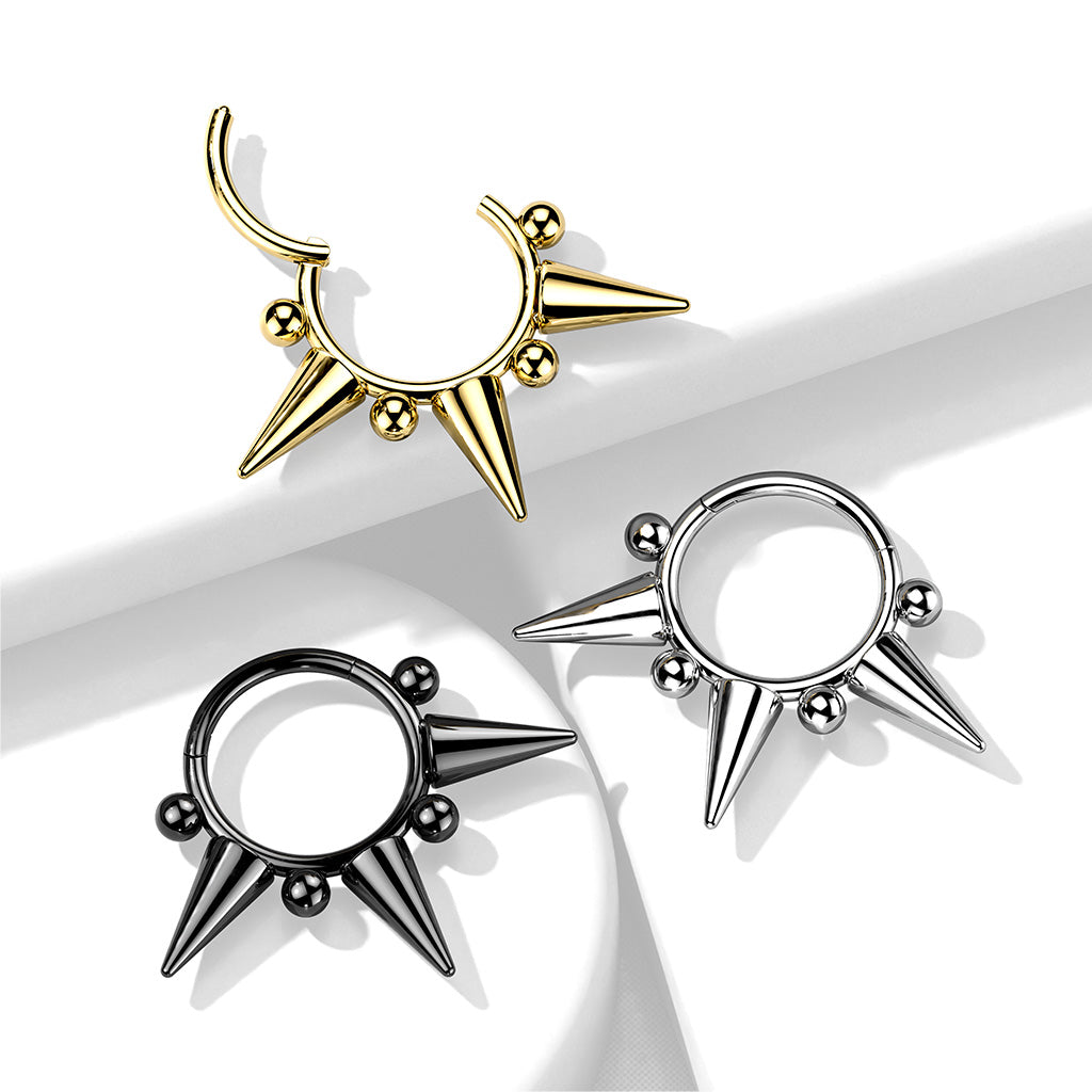 Spike And Ball Hinged Segment Ring.