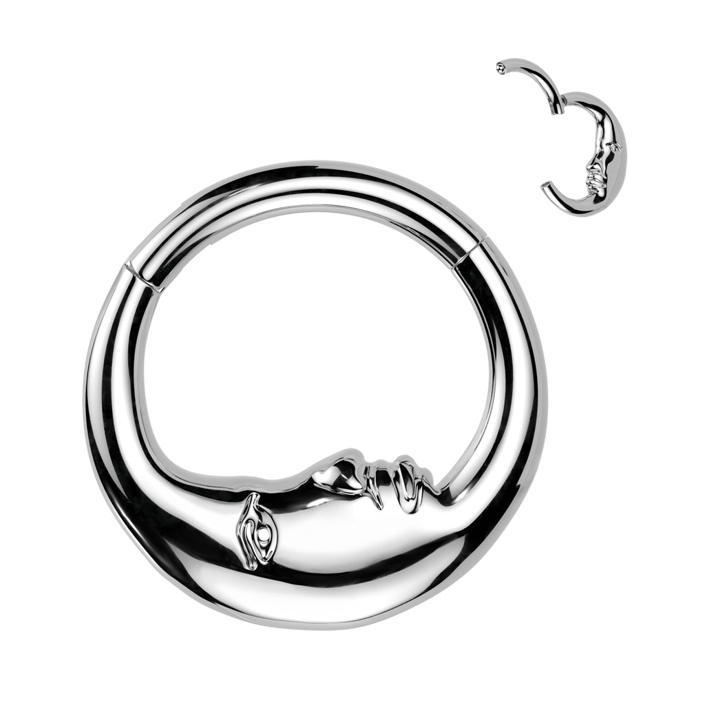 Moon Face Hinged Segment Ring.