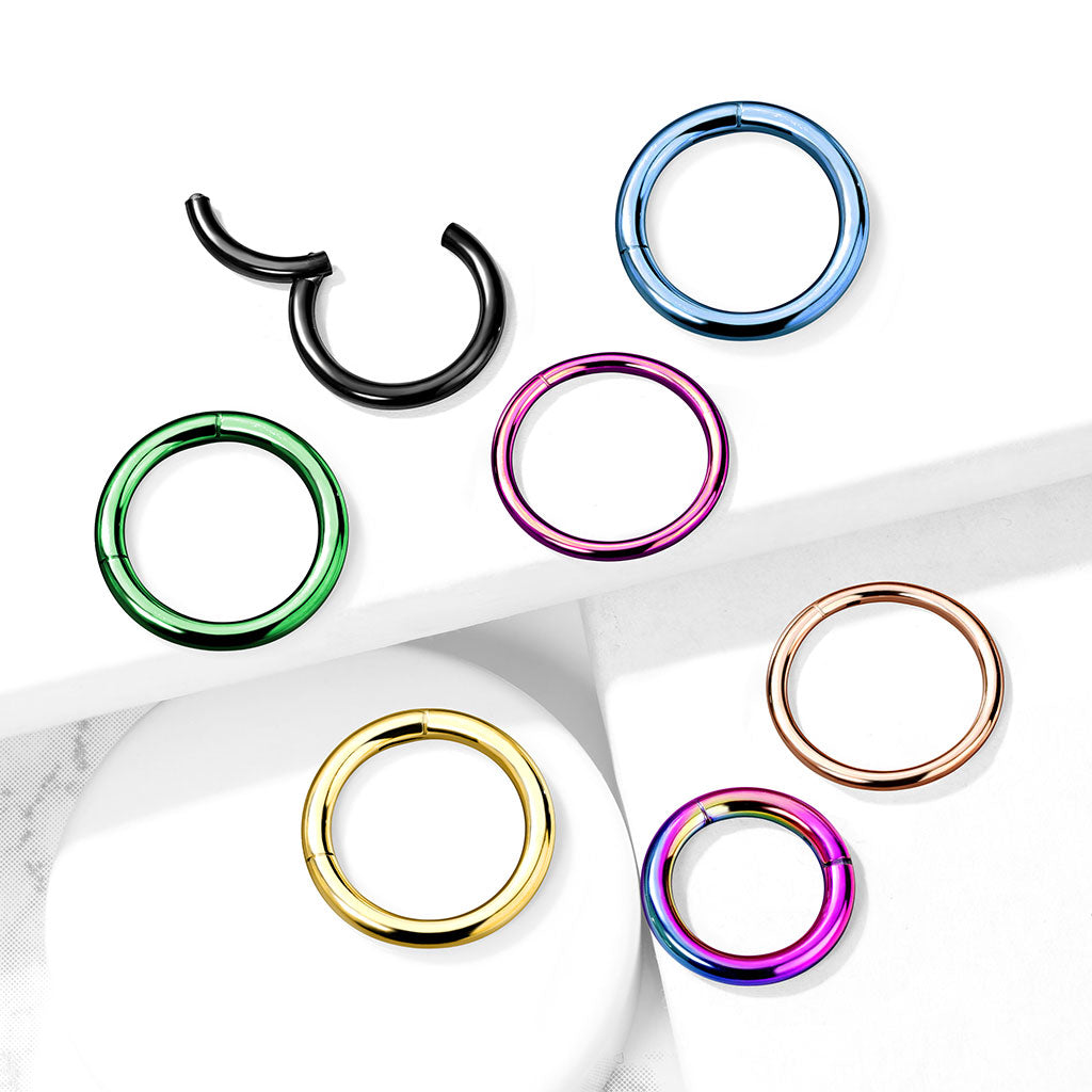Titanium Hinged Rings.