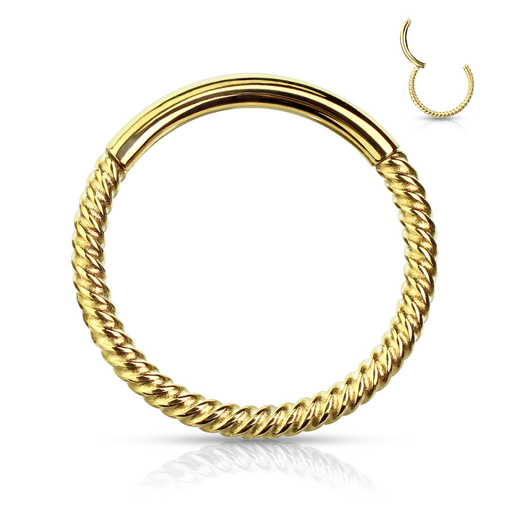 Fine Twist Hinged Segment Ring.