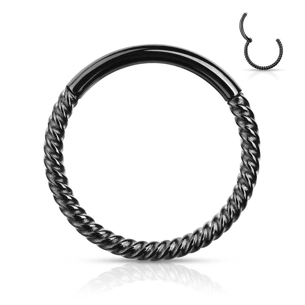Fine Twist Hinged Segment Ring.