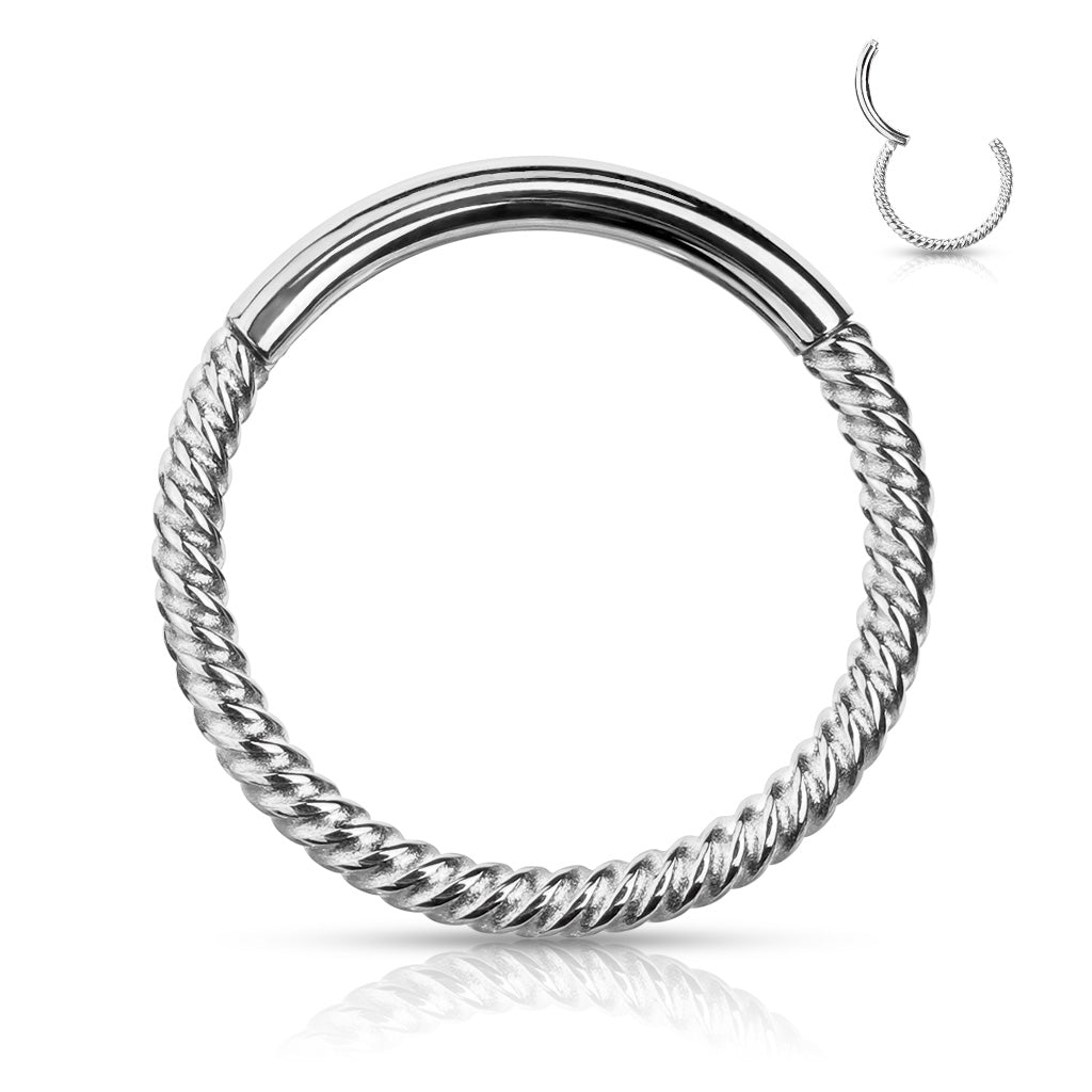 Fine Twist Hinged Segment Ring.