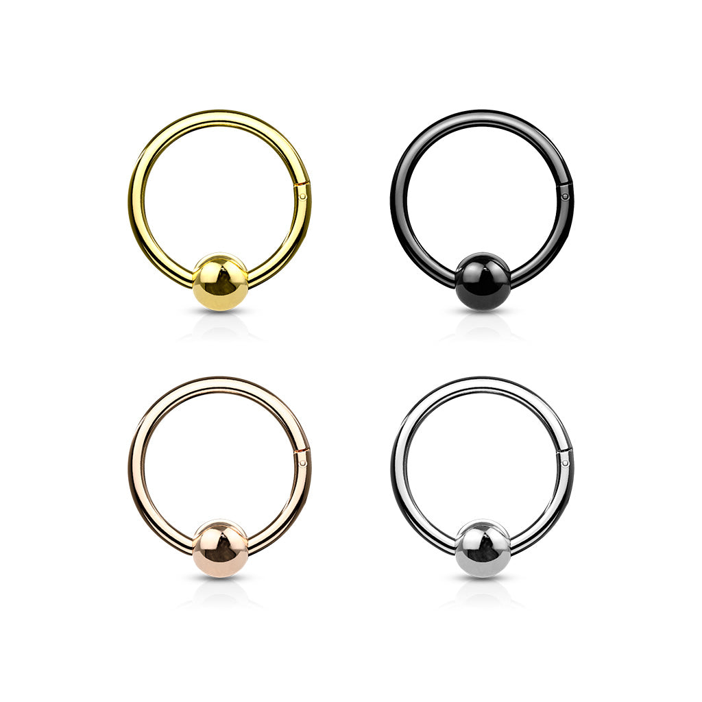 Hinged Segment Ring with Ball on the Hinge.