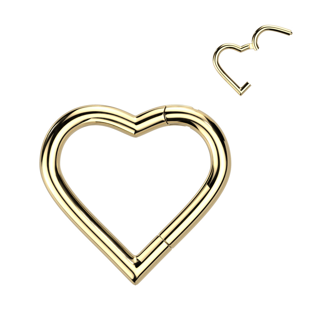 Heart Shaped Hinged Segment Ring.