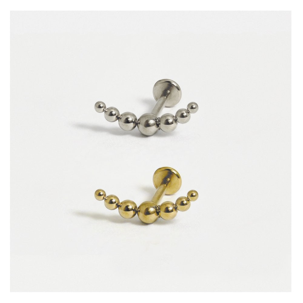Curved 7 Bead Labret.