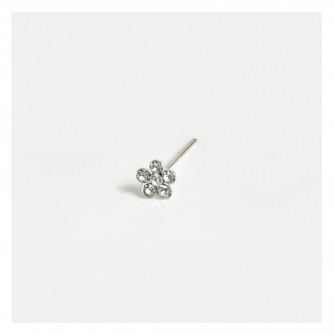 Sterling Silver Flower Nose Stud.