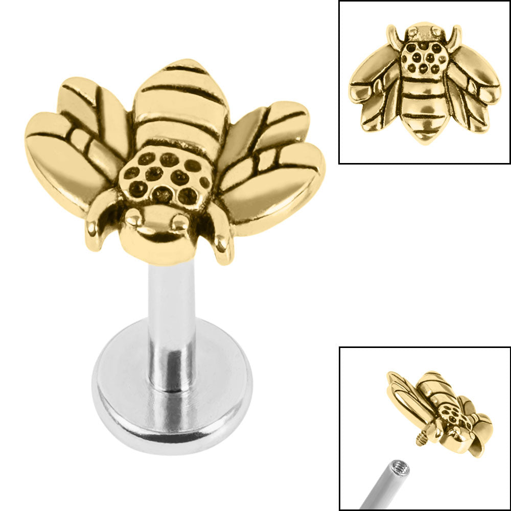Titanium Honey Bee Labret.
