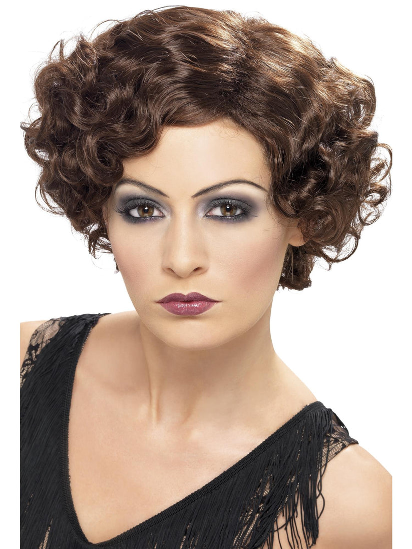 20s Flirty Flapper Wig Brown
