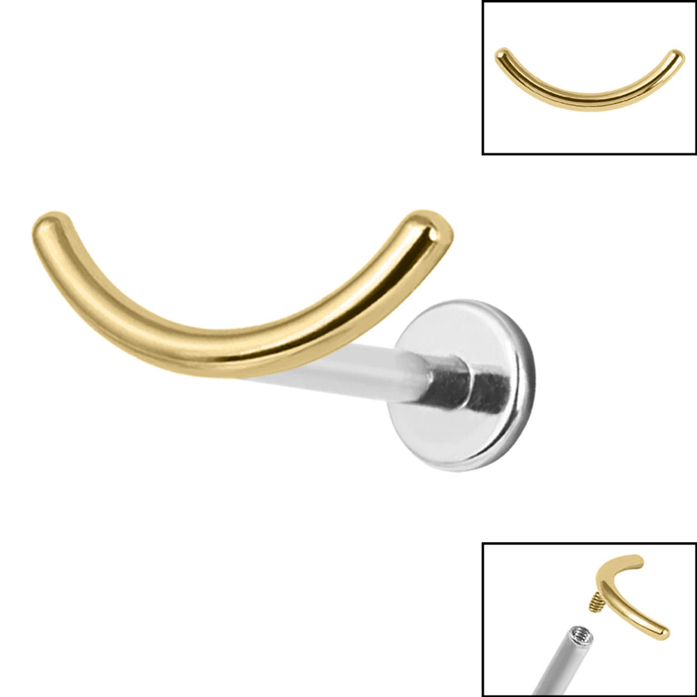 Titanium Smile Curved Bar Labret.