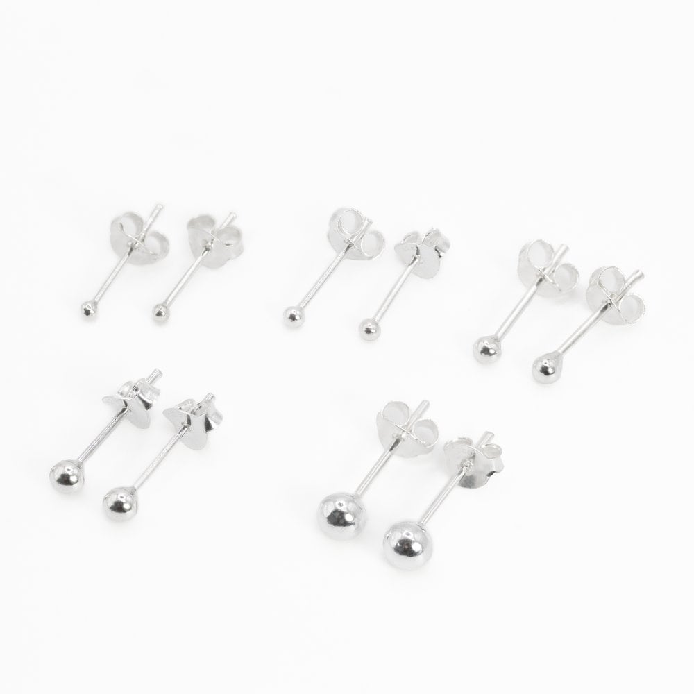 Sterling Silver 2mm Ball studs