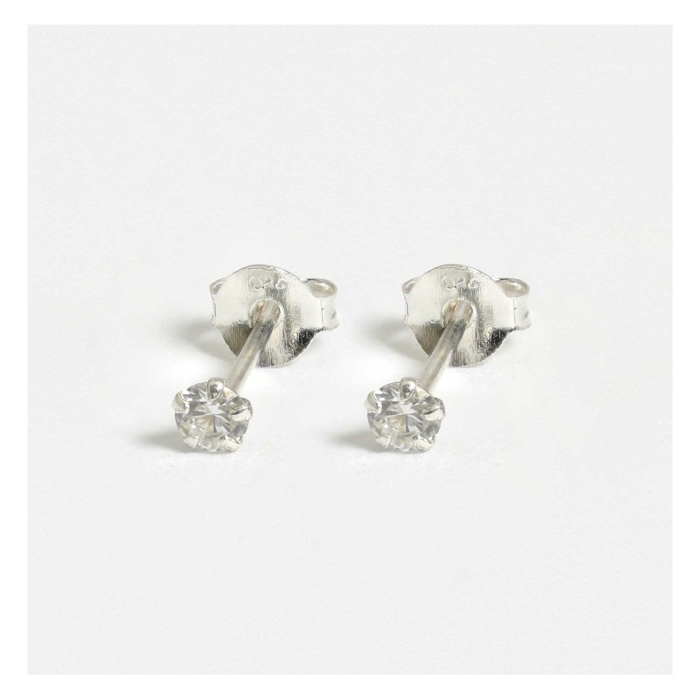 4mm Round CZ studs