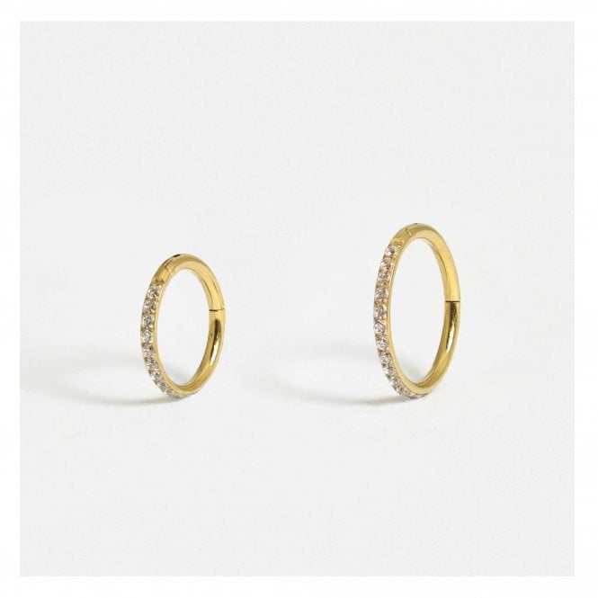 CZ Edged Hinged Ring
