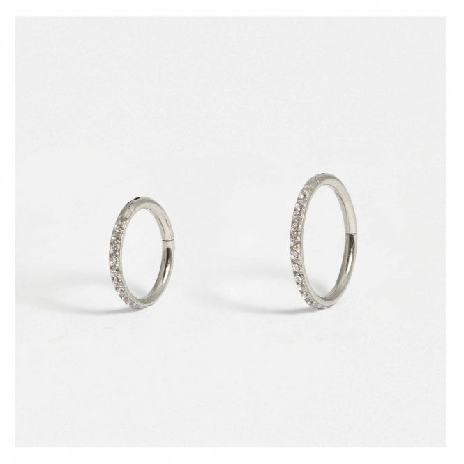 CZ Edged Hinged Ring