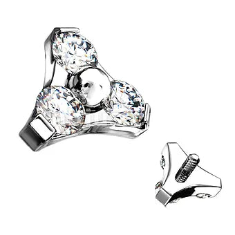 Triple Gem Claw Set Labret.