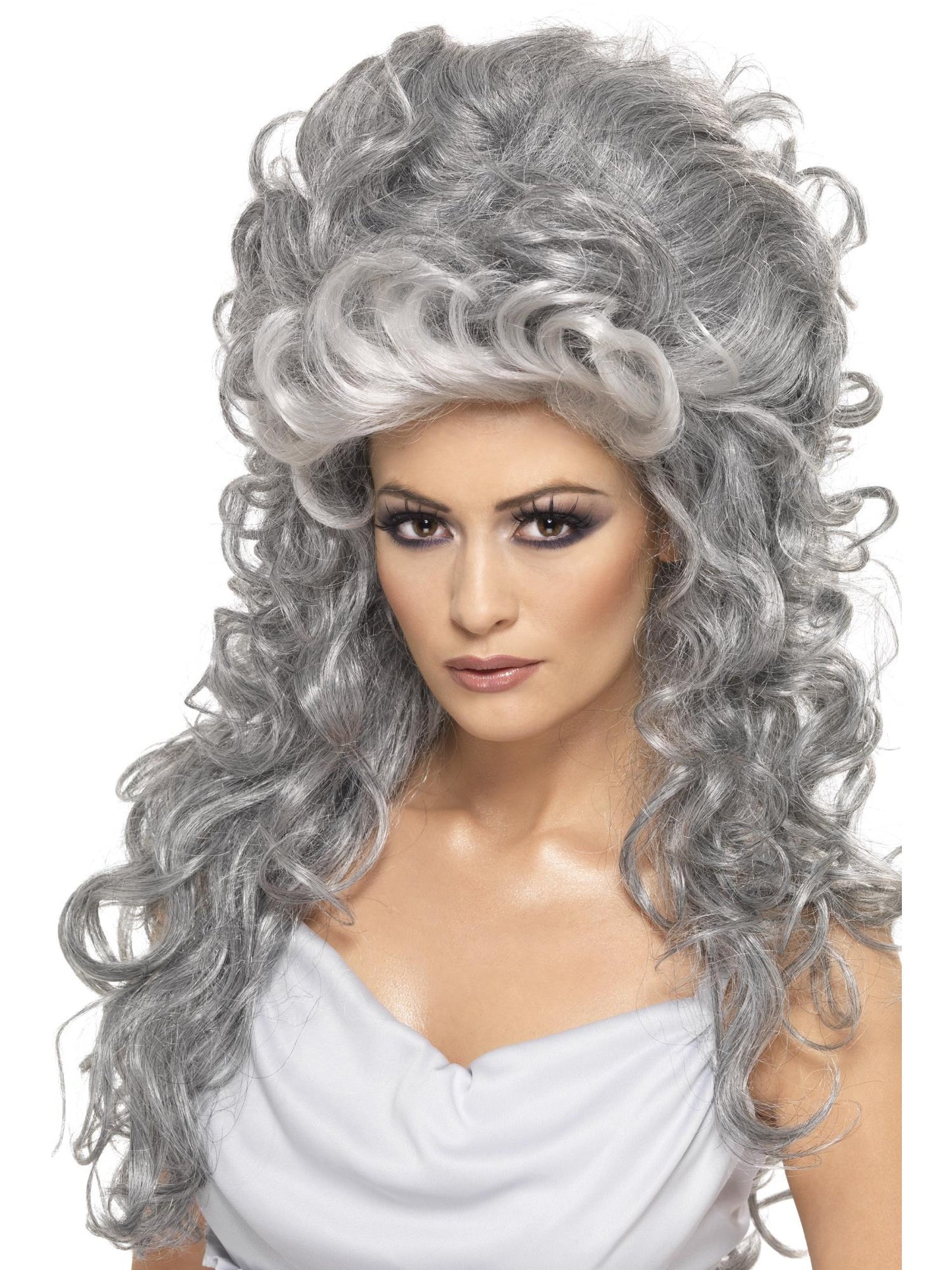 Medeia Witch Beehive Wig Grey