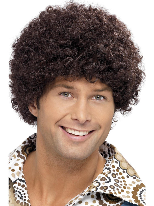 70s Disco Dude Wig, Brown