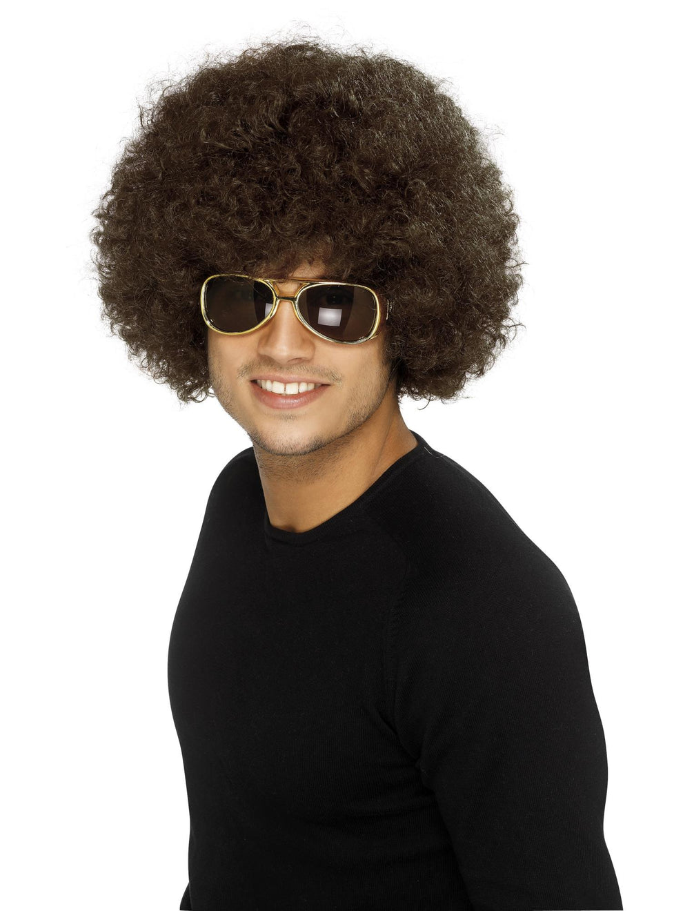 70s Funky Afro Wig Brown