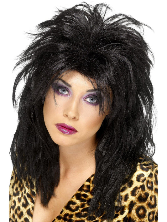 80s Popstar Wig, Black